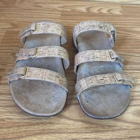 Vionic Aubrey Strap Sandals Shoes Women’s US Size 9 Brown Cork Orthotic - Picture 2 of 12